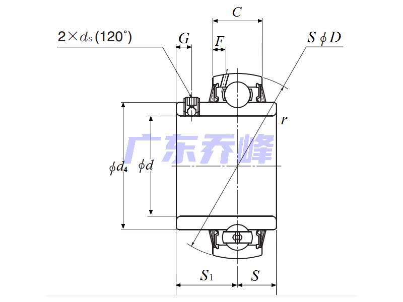 NTN MUC208FD軸承圖紙