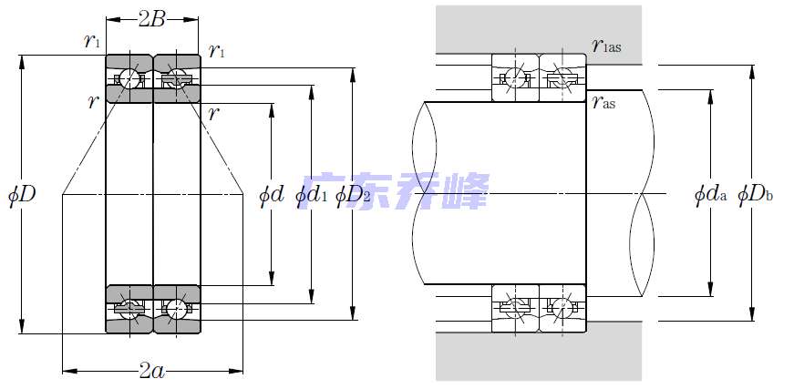NTN HTA028DB軸承圖紙