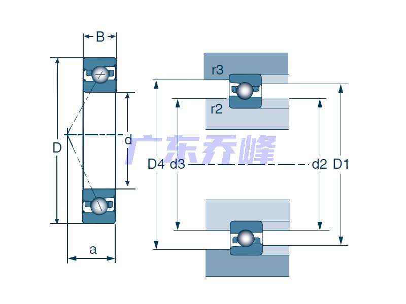 NTN-SNR MLE71918HV軸承圖紙