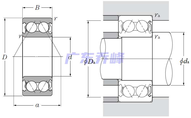 NTN 5307SWSC3軸承圖紙