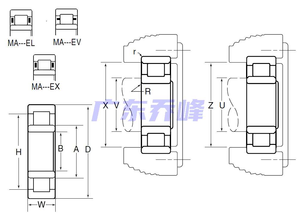 NTN MA1319EL軸承圖紙