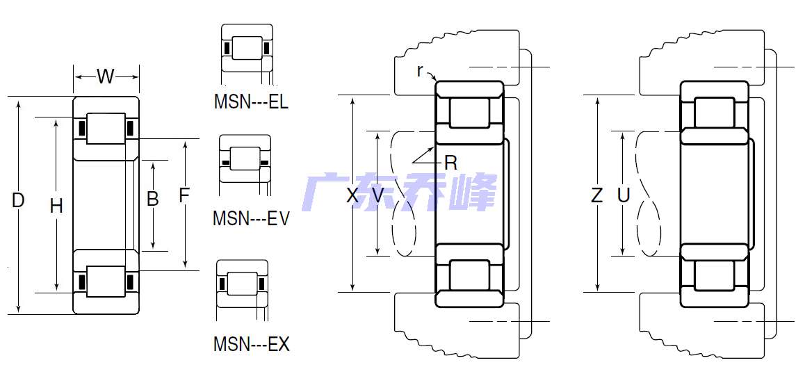 NTN MSN1308EL軸承圖紙