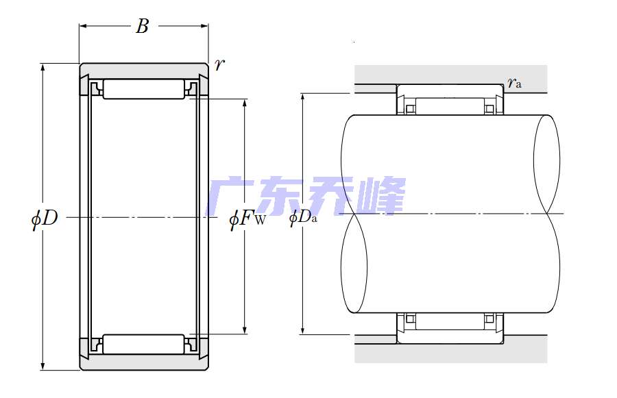 NTN NKS100軸承圖紙
