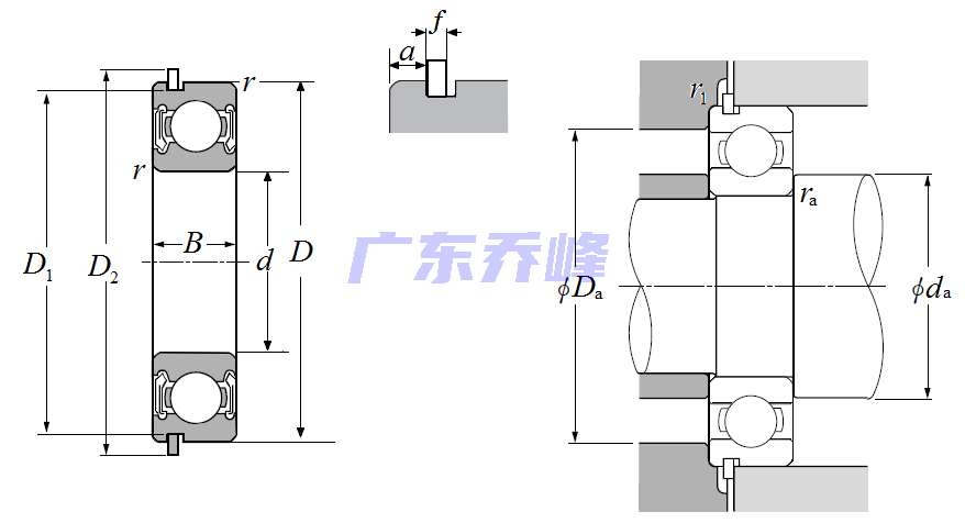 NTN 6303LLBNRC3軸承圖紙
