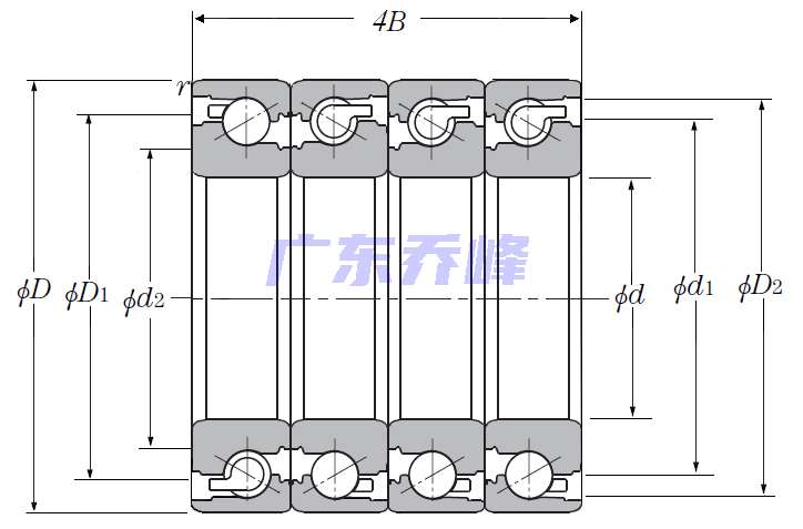 NTN BST55X100-1BDBTT軸承圖紙