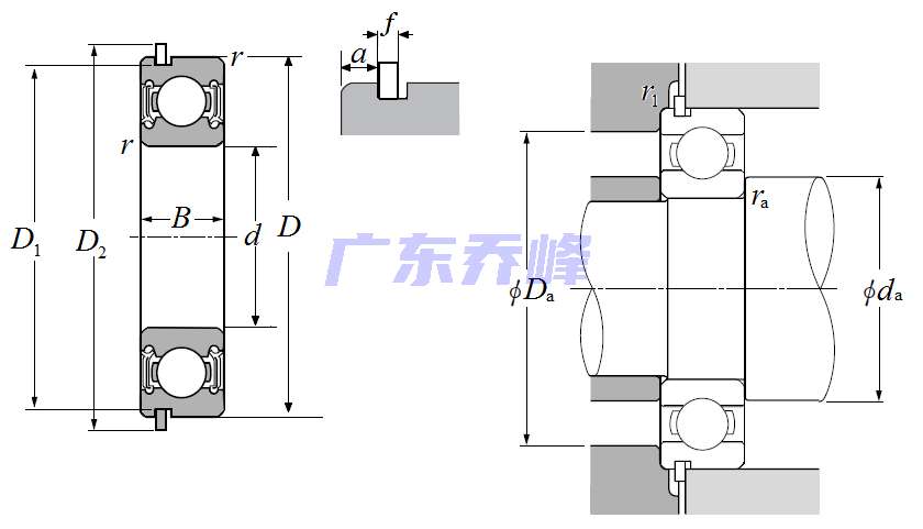 NTN 6306LLHNRC3軸承圖紙