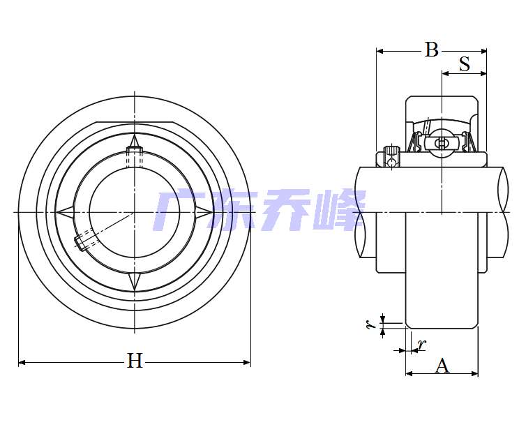 NTN UCC202D1軸承圖紙