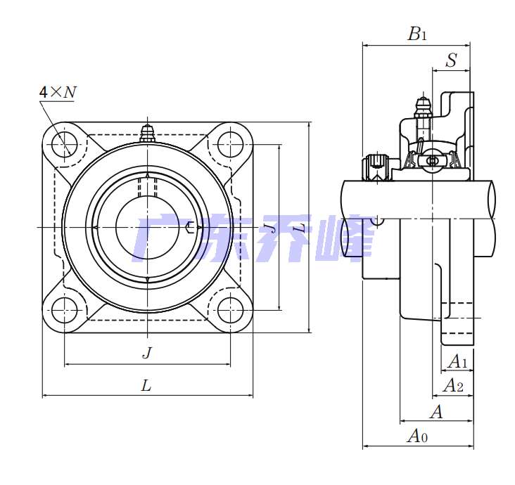 NTN UELFS312-207D1軸承圖紙