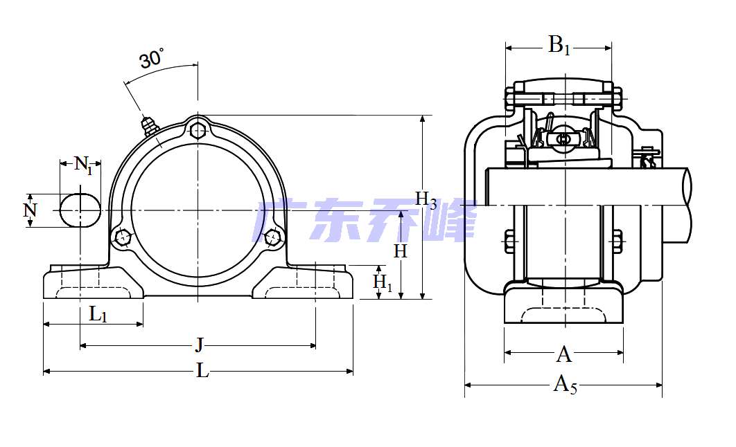 NTN CM-UKP213AD1 (when used with HA2313)軸承圖紙
