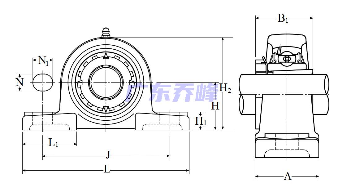 NTN UKPX06D1 (When used with H2306X)軸承圖紙