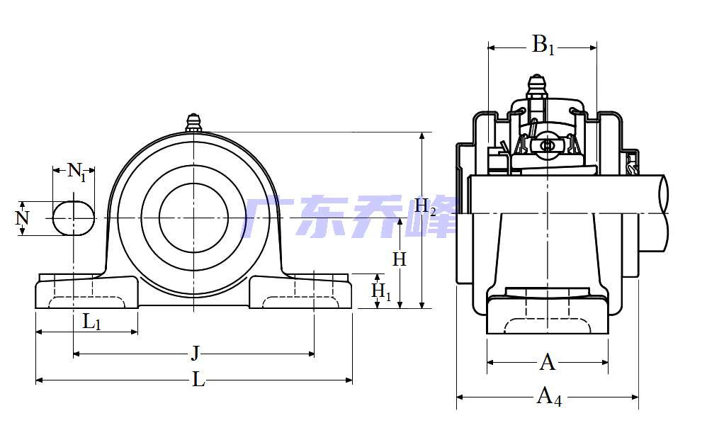 NTN SM-UKP211D1 (When used with HE2311XY)軸承圖紙