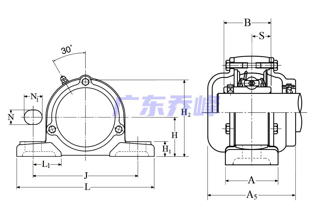 NTN CM-UCP309D1軸承圖紙