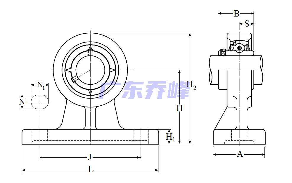 NTN UCHP202D1軸承圖紙
