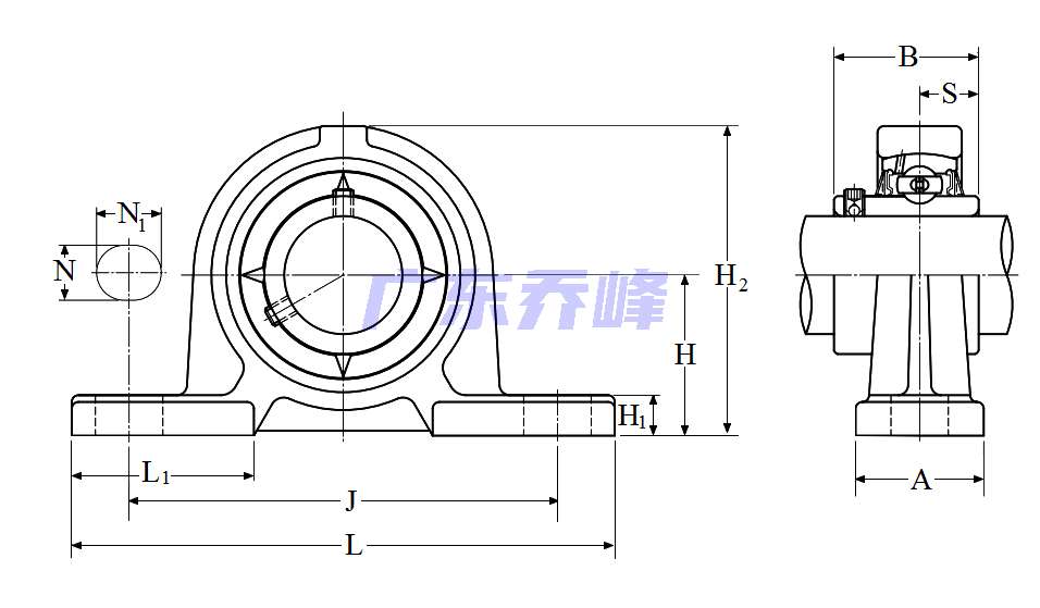 NTN UCPE210D1軸承圖紙