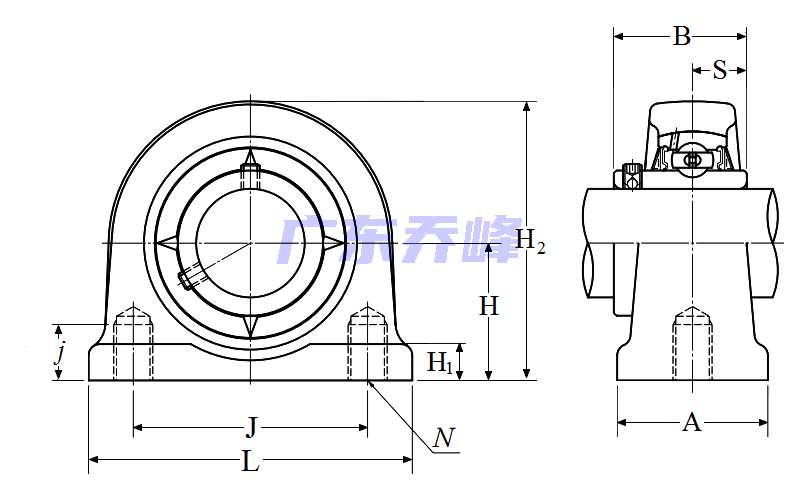 NTN UCUP209軸承圖紙