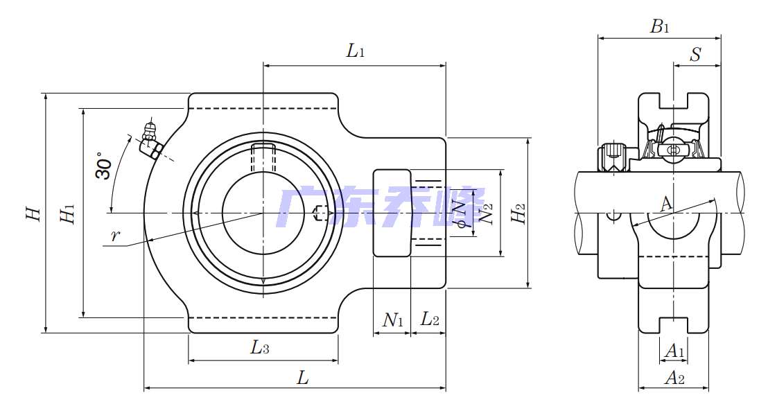 NTN UELT212-205D1軸承圖紙
