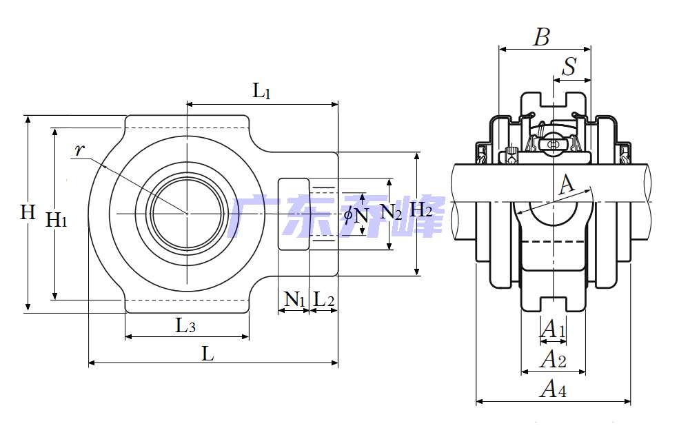 NTN S-UCT202D1軸承圖紙