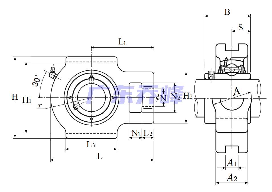 NTN UCT202D1軸承圖紙