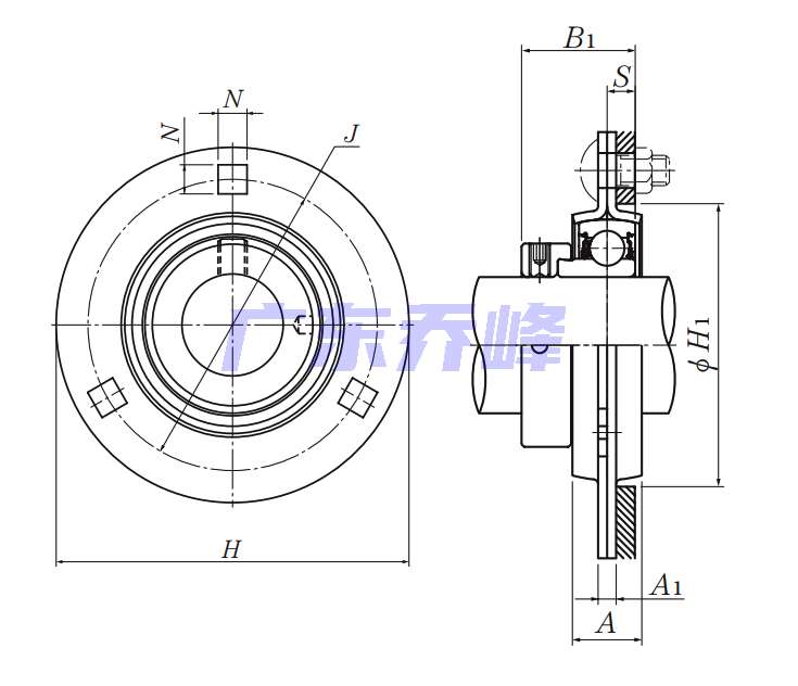 NTN JELPF204-012軸承圖紙