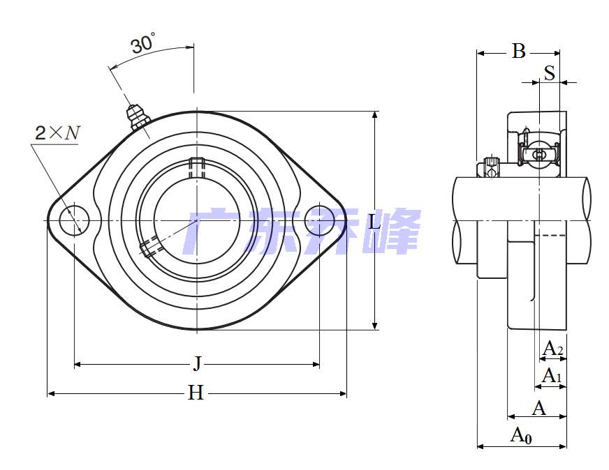 NTN ASFB206-104軸承圖紙