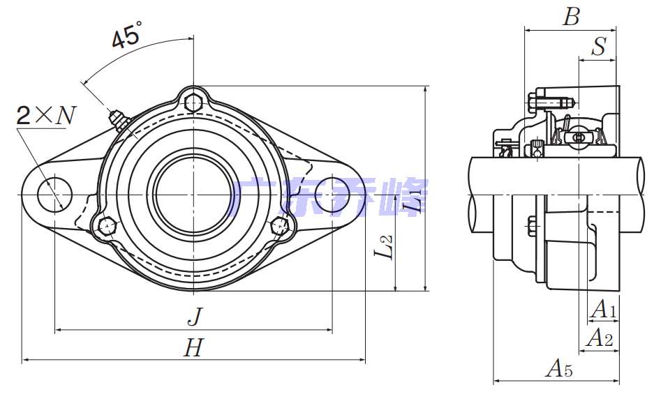 NTN C-UCFL202D1軸承圖紙
