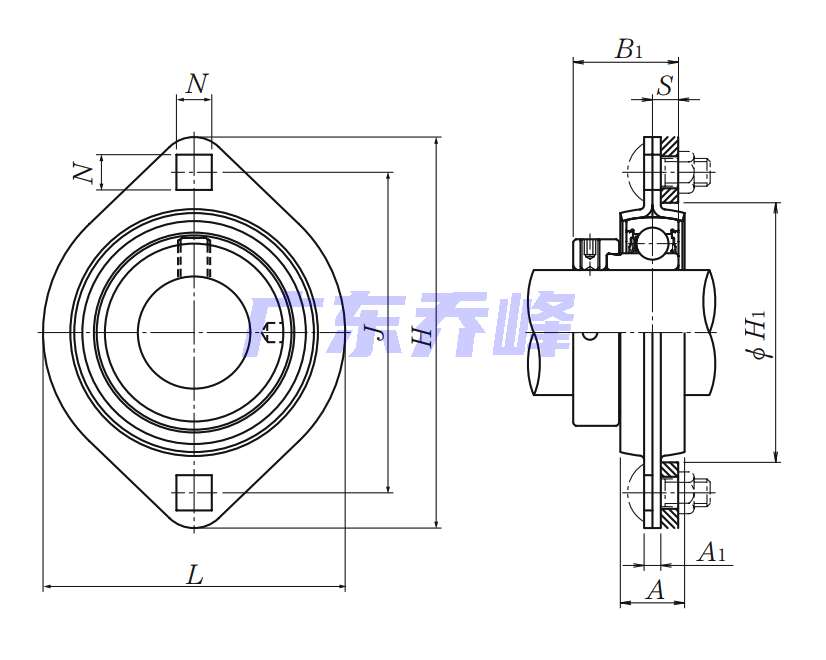NTN JELPFL205-014軸承圖紙