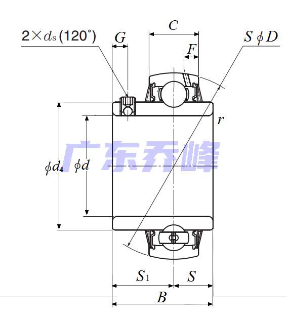 NTN A-UCX18-308D1軸承圖紙